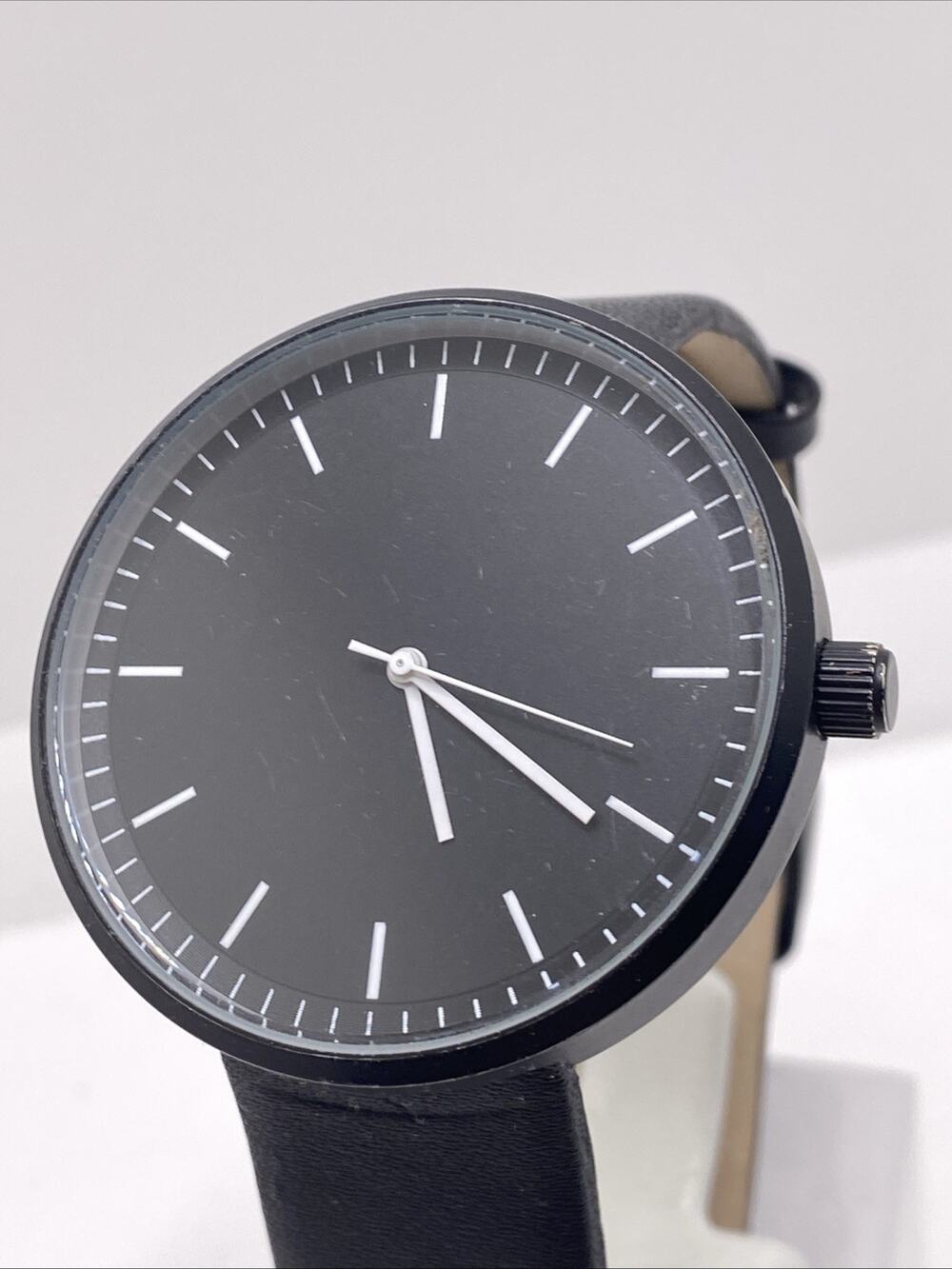 Aldo Womens Black Leather Watch Works New Battery